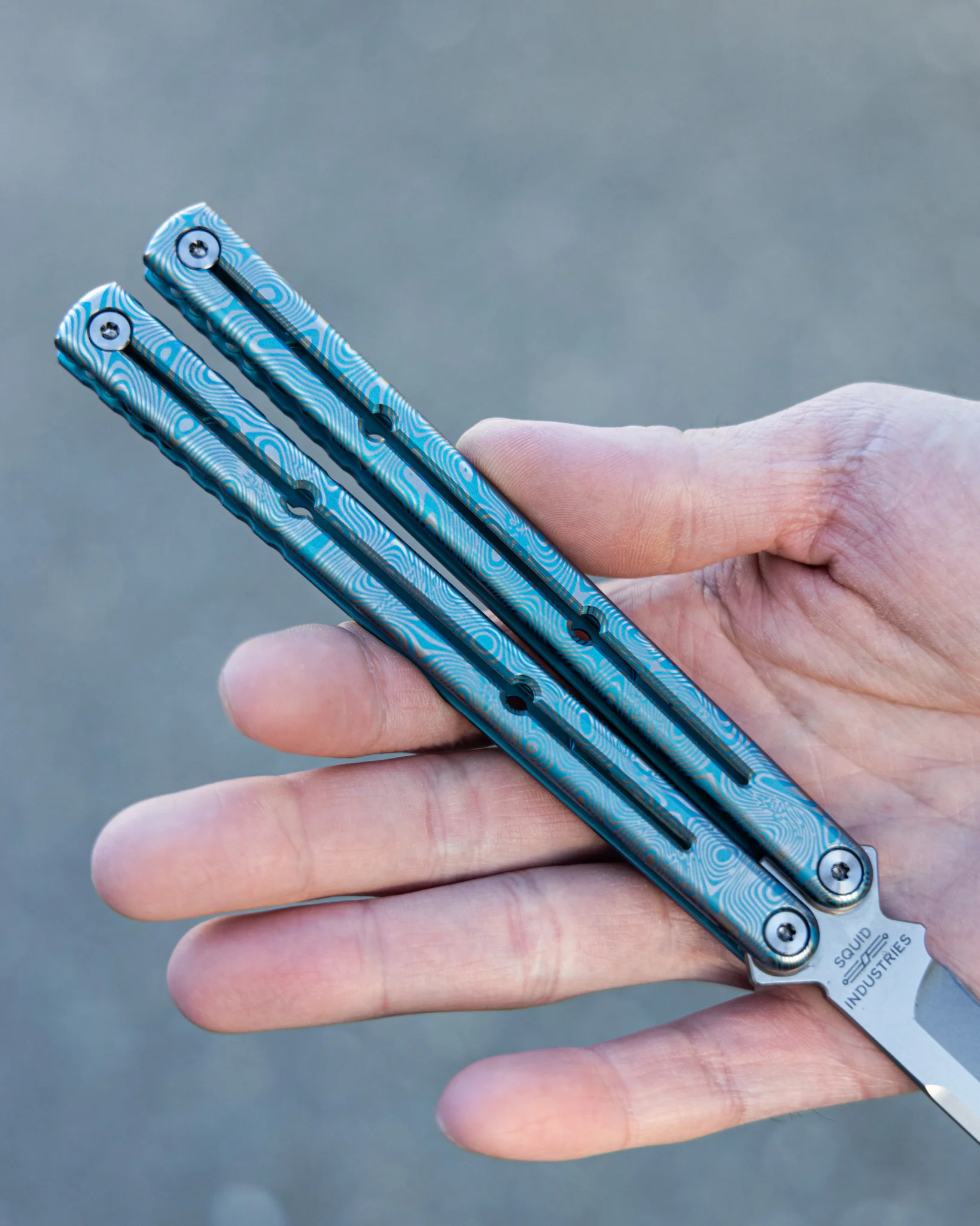 Etched Titanium Krake Raken Tanto - Image 10