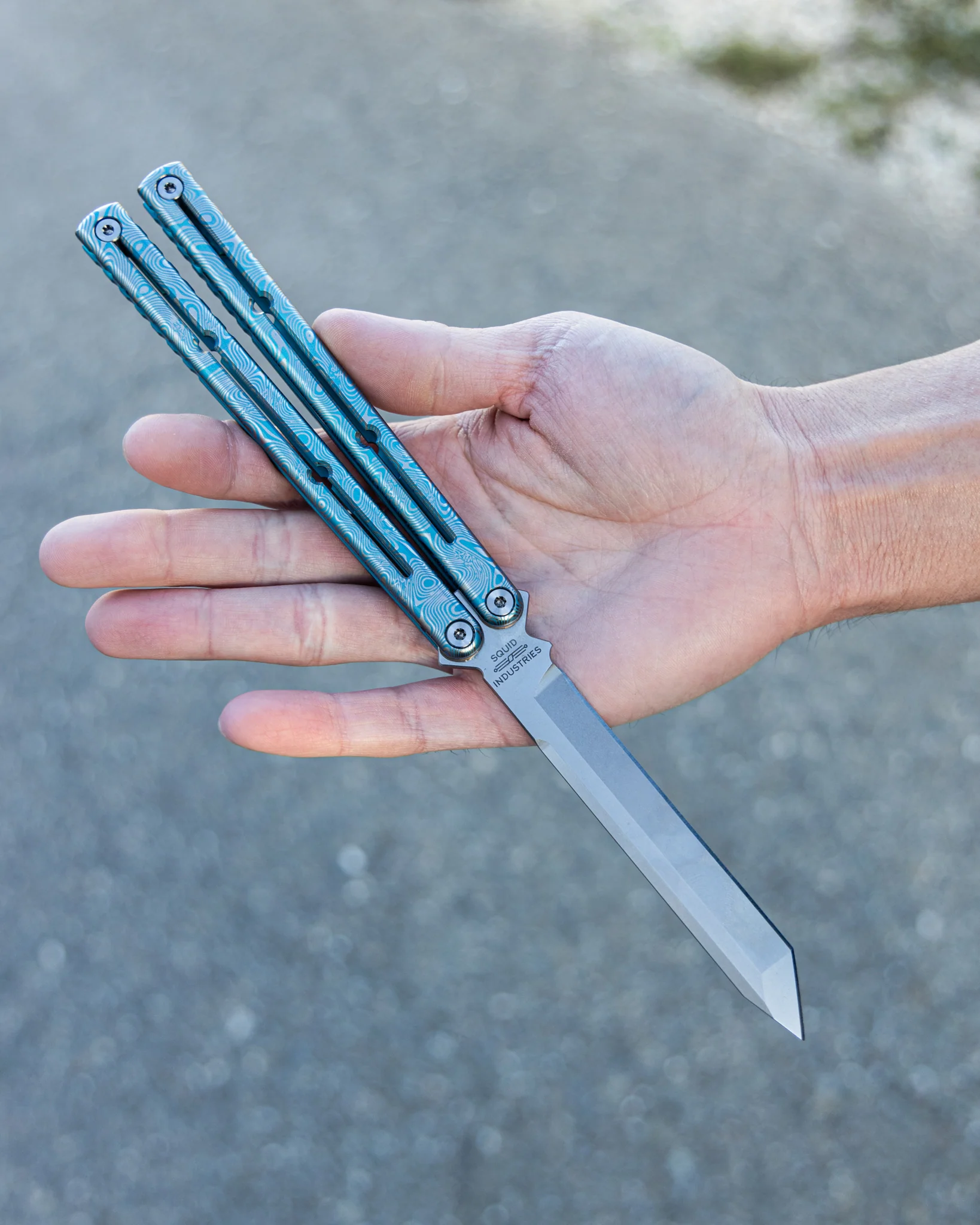 Etched Titanium Krake Raken Tanto - Image 9